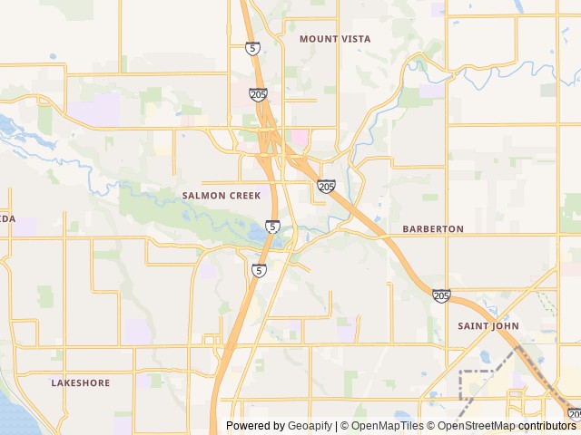 Map of Hwy 99 RV Park location at Vancouver, WA, United States