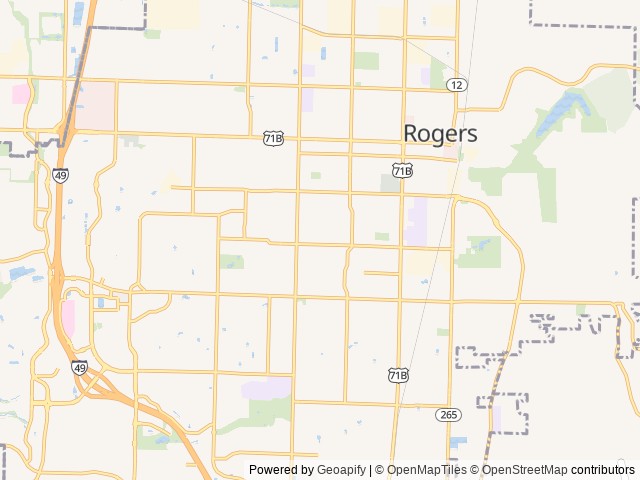 Map for 2010 Four Winds RV Chateau 31B near Rogers, AR