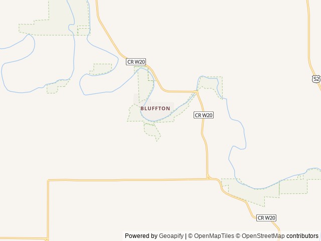 Map of Bluffton Campground & Bar location at Decorah, IA, United States
