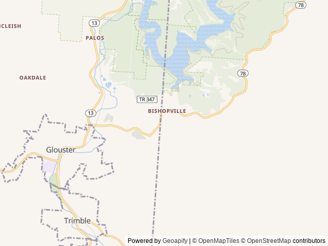 Map for 22’ Salem FSX Travel Trailer near Glouster, OH