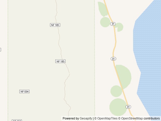 Map of Fremont Point Cabin location at Lakeview, OR, United States