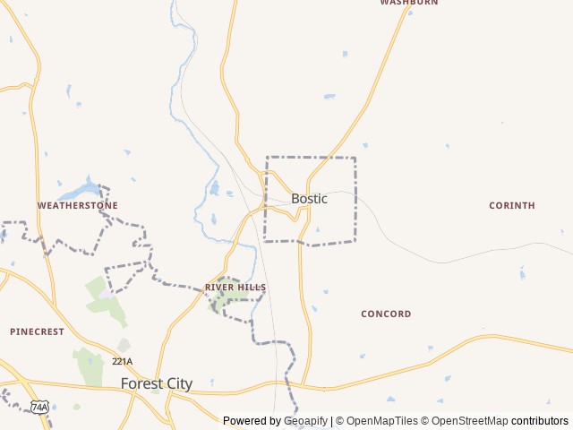 Map of Yogi Bear's Jellystone Park™ Camp-Resort: Golden Valley location at Bostic, NC, United States