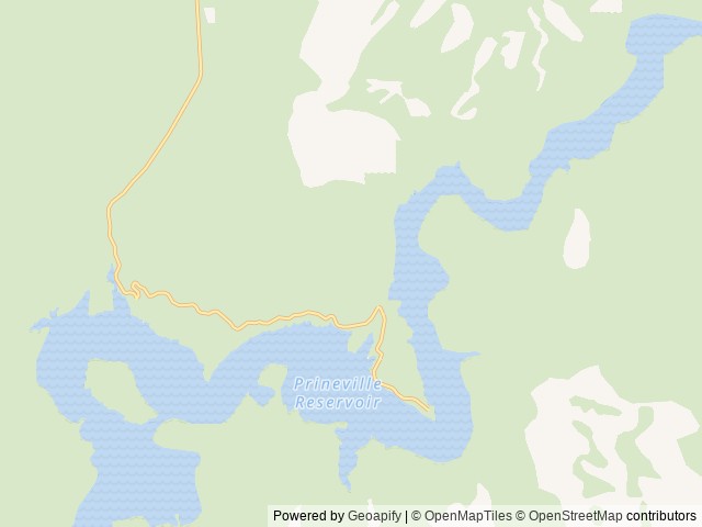 Map of Jasper Point State Park location at Prineville, OR, United States