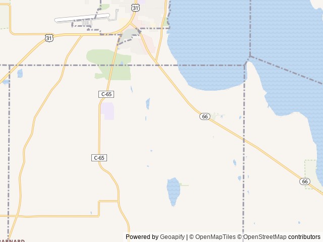 Map of Charlevoix Family Camp location at Charlevoix, MI, United States