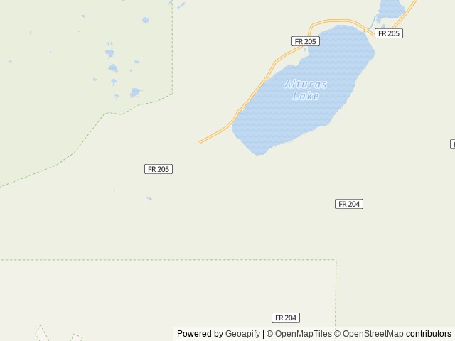 Map of Alturas Lake Inlet location at Stanley, ID, United States