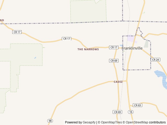 Map of Triple R Camping Resort location at Franklinville, NY, United States