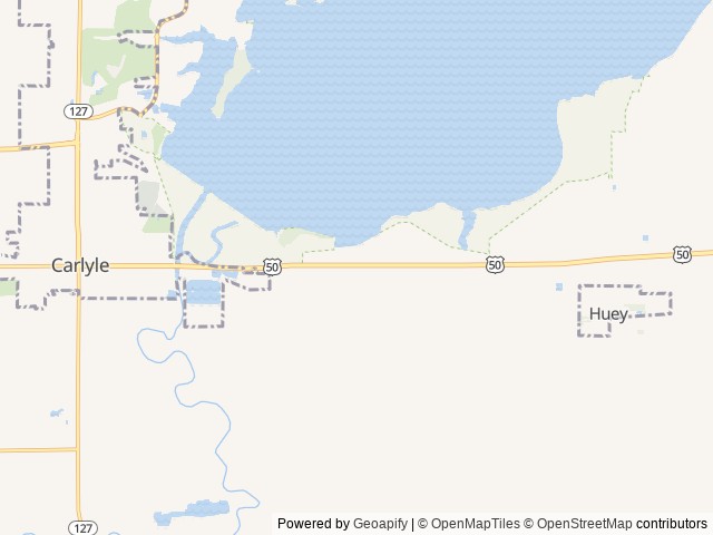 Map of Dam East - Mcnair Campground location at Carlyle, IL, United States