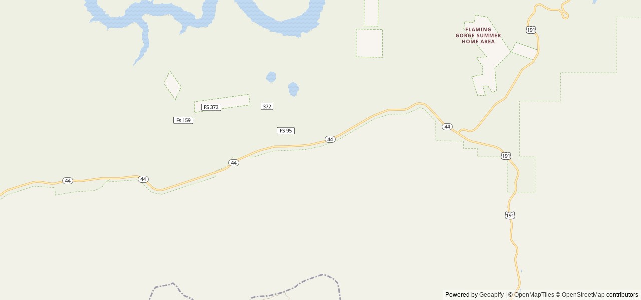 Map of Skull Creek location at Dutch John, UT, United States