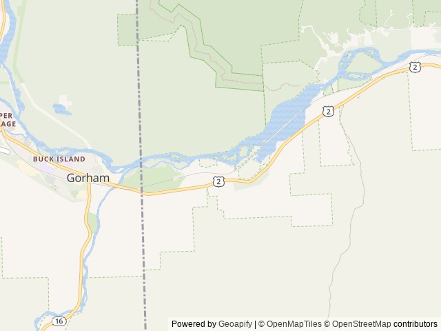 Map of White Birches Camping Park location at Shelburne, NH, United States