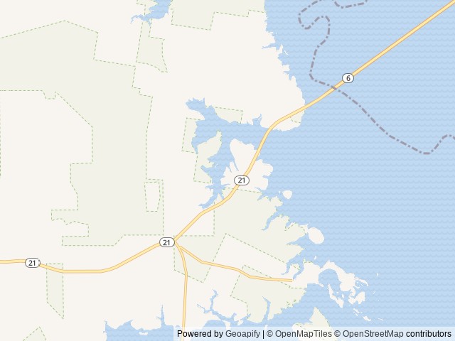 Map of Lost Frontier Resort, RV Park and Cabins location at Hemphill, TX, United States