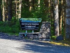 portal sign at Old Miner's Meadow Group Campground