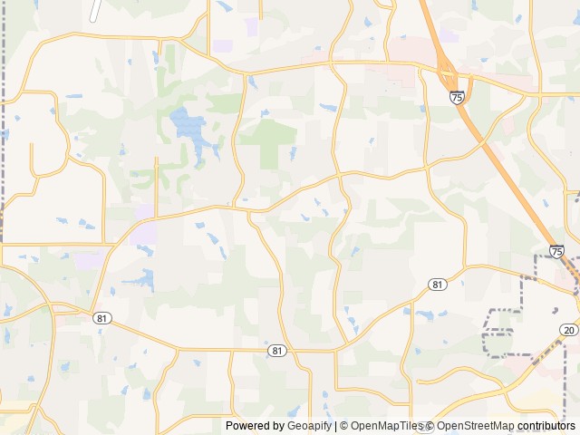 Map for Simply Chosen RV Rentals. Your Home Away from Home near McDonough, GA