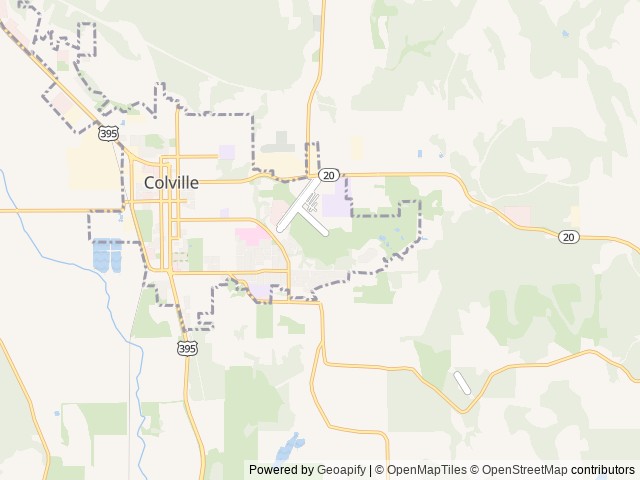 Map of Colville Elks Lodge #1753 location at Colville, WA, United States