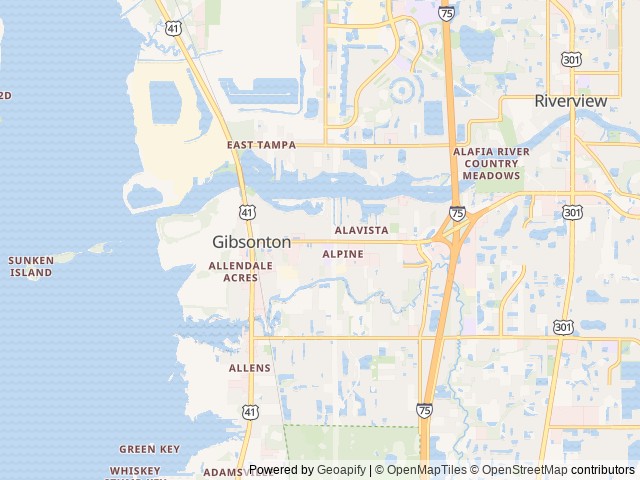Map for The Daybreak Retreat • Sleeps 8 TT-5G near Gibsonton, FL