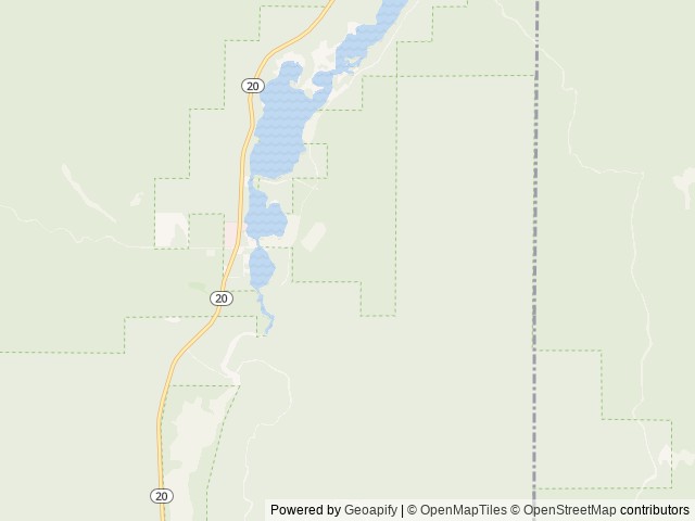 Map of Gillette Campground location at Metaline Falls, WA, United States