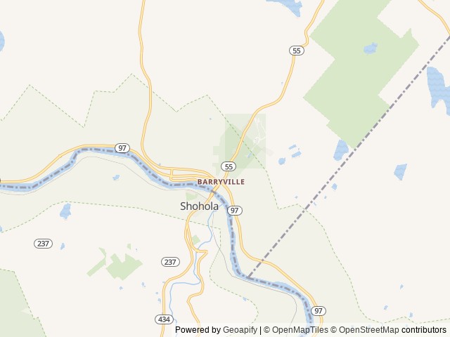 Map of The Outpost Resort location at Pond Eddy, NY, United States