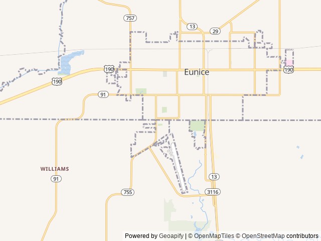 Map for 2025 Jayco Jay Flight SLX 321BDS near Eunice, LA