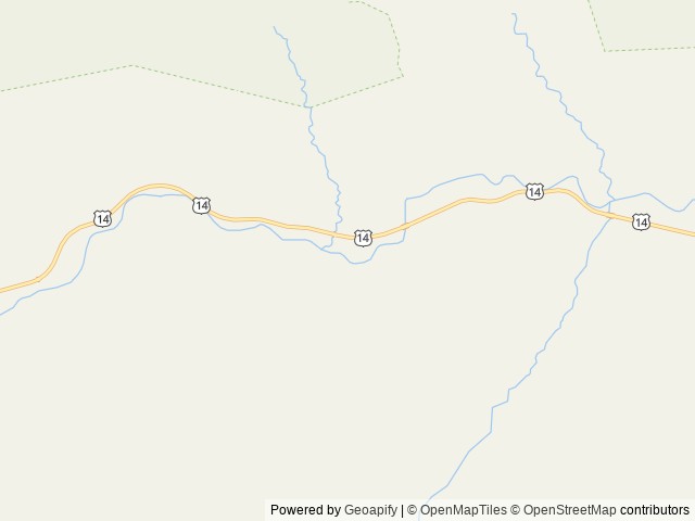 Map of Clearwater Campground location at Cody, WY, United States