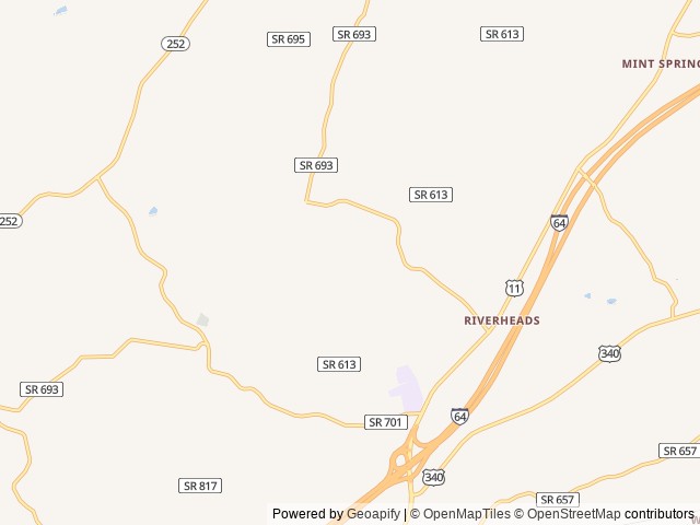 Map for 2022 Jayco Jay Feather Camper Rental near Staunton, WV