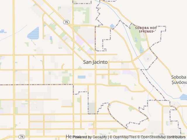 Map of El Rancho Mhp location at San Jacinto, CA, United States