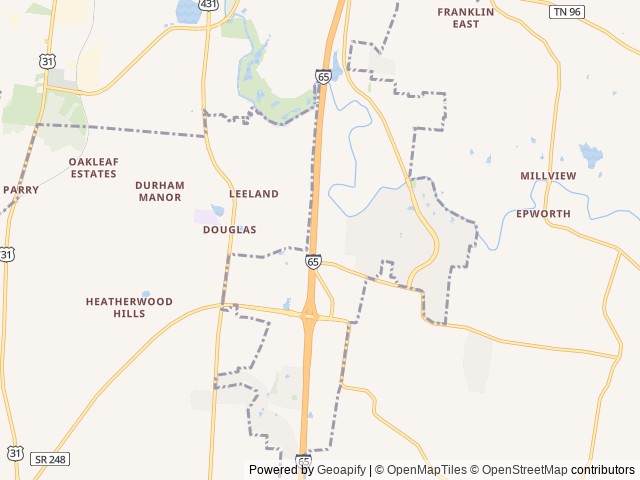 Map for 2025 Forest River RV Sunseeker LE 2850SLE Ford near Franklin, TN