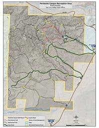 Penitente Canyon Recreation Area Map w/ Trails