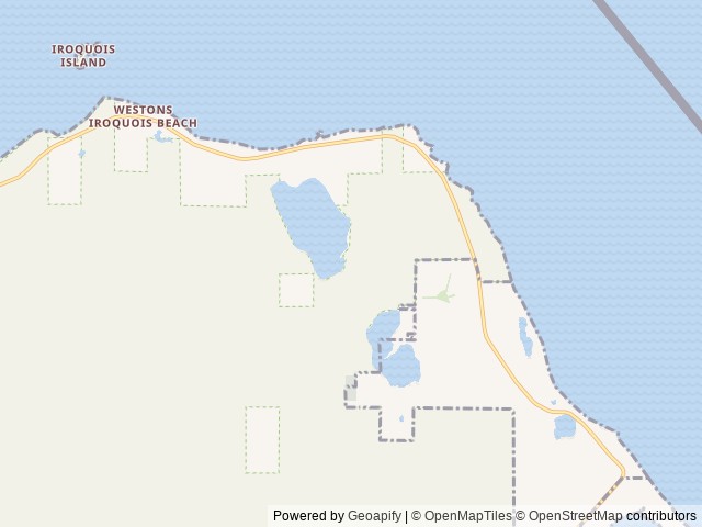 Map of Monocle Lake location at St. Ignace, MI, United States