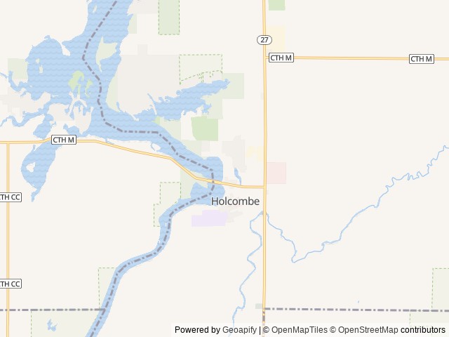 Map of Eastbay Lodge Campground location at Lake Holcombe, WI, United States