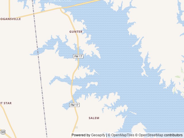 Map of Mustang Resort - Lake Fork location at Alba, TX, United States