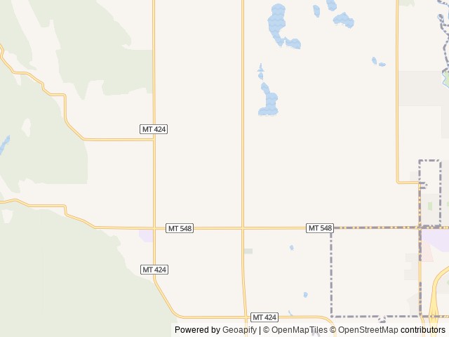 Map for Glacier Bunkhouse near Kalispell, MT