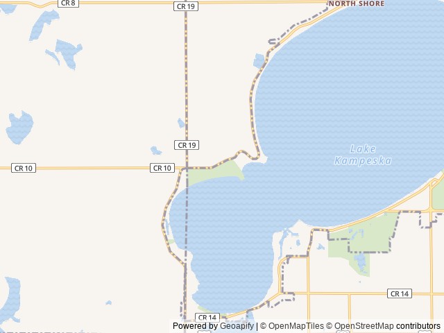 Map of Memorial Park Campground location at Watertown, SD, United States