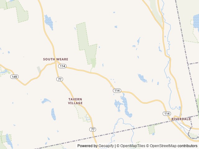 Map of Cold Springs Camp Resort location at Weare, NH, United States