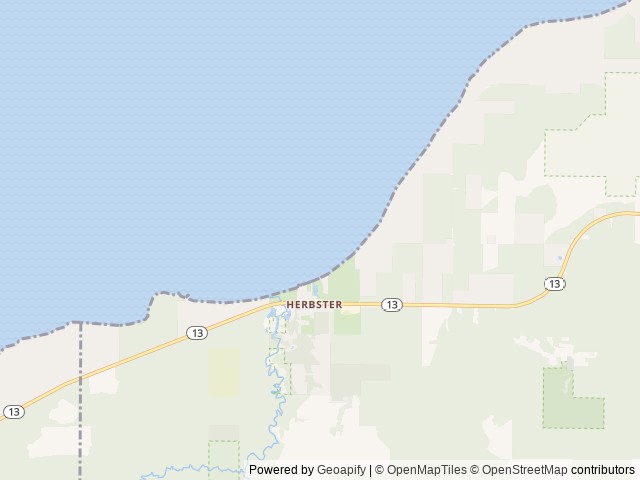 Map of Herbster Campground location at Herbster, WI, United States