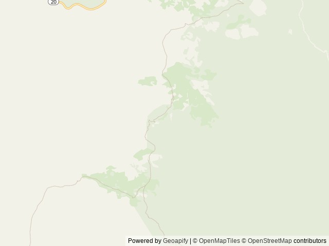 Map of Snow Peak Cabin location at Republic, WA, United States