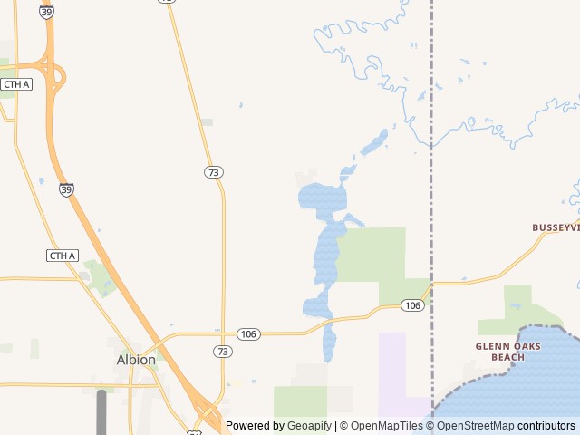 Map of Hickory Hills Campground location at Edgerton, WI, United States