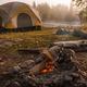 Primitive tent campsite under the oaks at Spirit of the Suwannee Music Park