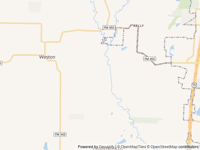 Map of Rollertown RV Resort location at Celina, TX, United States