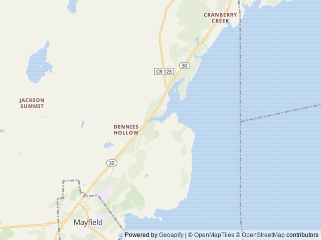 Map of Sunset Bay Vacation Resort & Marina location at Mayfield, NY, United States