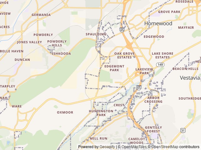 Map for 2022 Keystone RV Hideout Single Axle 176BH near Homewood, AL