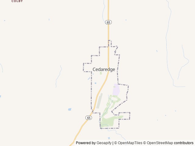 Map for TARDIS vacation trailer rentals near Cedaredge, CO