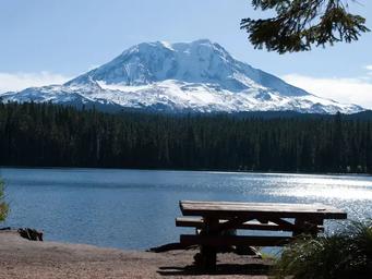 Takhlakh Lake picnic table