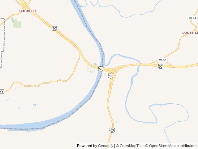 Map of Osage Campground Retreat location at Jefferson City, MO, United States