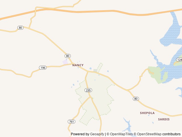 Map of Off The Hook RV Campground location at Nancy, KY, United States