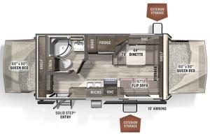 2013 Rockwood Roo 19ft hybrid easy to pull!