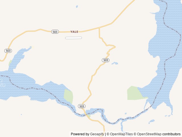 Map of Cresap Bay - Managed by American Land & Leisure location at Amboy, WA, United States