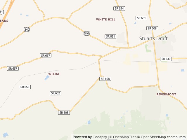 Map for Fun- A -Ba-Go near Stuarts Draft, VA