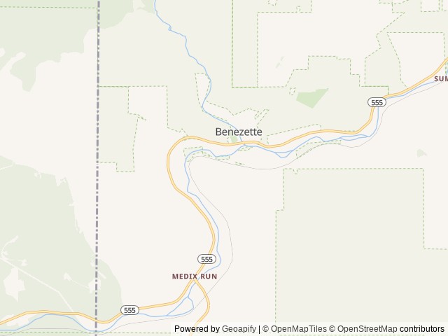 Map of Elk Crossing 555 Campground location at Benezette, PA, United States