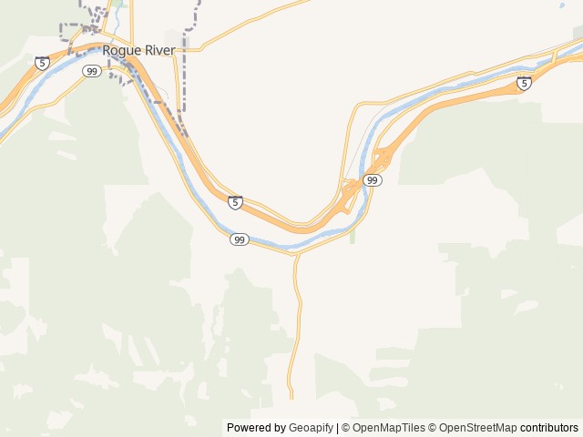 Map of Valley Of The Rogue State Park location at Rogue River, OR, United States