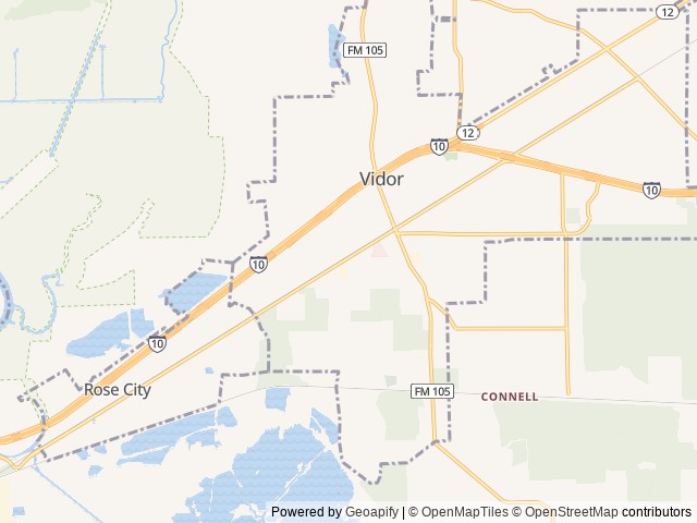 Map of Dot’s Mobile Ranch location at Vidor, TX, United States