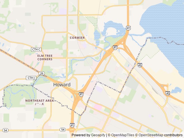 Map for Family Friendly Camper near Howard, WI